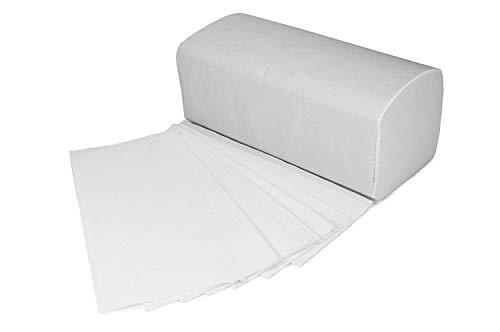 Papierhandtücher Hochweiß Premium | 8.000 Blatt | 2-lagig 25 x 23 cm | ZZ/V-Falz Falthandtücher geeignet für Handtuchspender | Ideal für Gastronomie, Krankenhäuser, Praxen uvm.