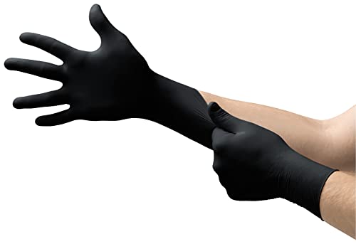 Ansell Microflex 93-732, Vielseitige Nitrilhandschuhe, Einweghandschuhe für präzise Handhabung, Arbeitshandschuhe für mechanische Aufgaben, Latexfrei, Puderfreie Einmalhandschuhe, 100 Stück, Gr. M