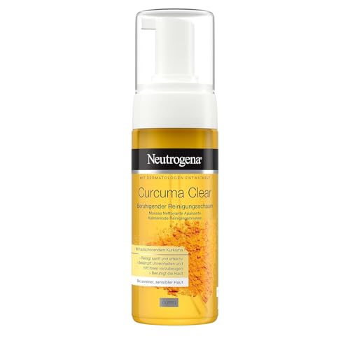 Neutrogena Curcuma Clear Gesichtsreinigung, Beruhigender Reinigungsschaum, Make-up Entferner, 150ml