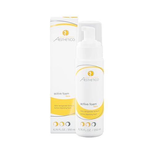 AESTHETICO active foam 200 ml - Reinigungsschaum für Akne und unreine Haut, porentiefe Gesichtsreinigung mit Glycol- und Salizylsubstanzen, klärend, hautglättend, pH-Wert regulierend, für fettige Haut