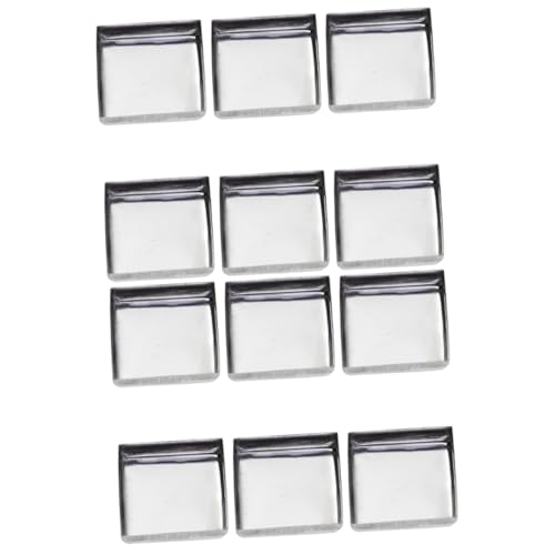 Baluue 120stücke Leere Quadratische Edelstahlschalen Für Lidschatten Und Gepresstes Puder Für Kosmetik Und Bastelprojekte