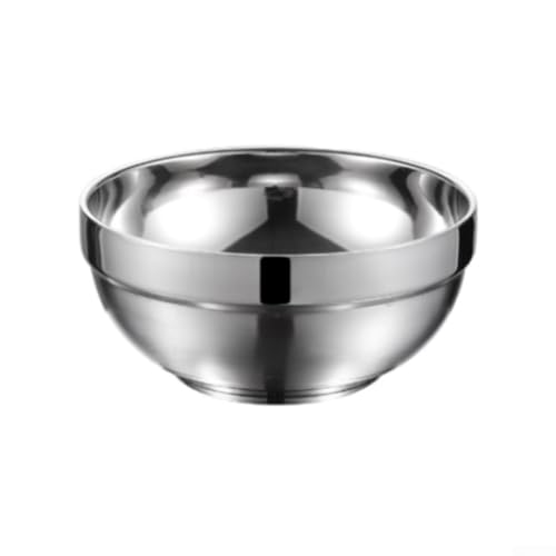 zeroupshop Edelstahlschalen zum Servieren von Salaten, Dips und Reis, perfekt für jede Mahlzeit (16 cm)