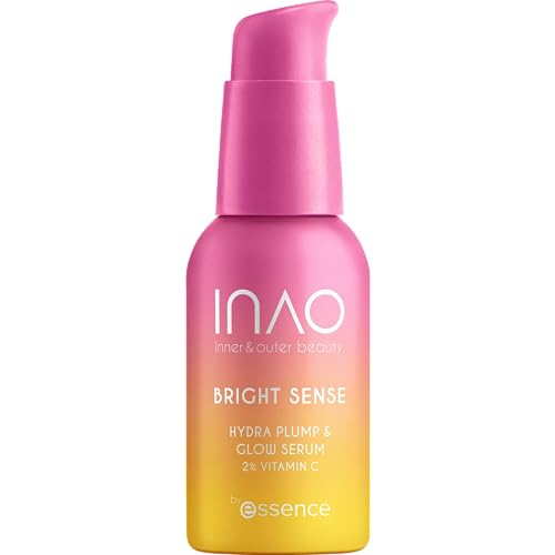 INAO Skincare - Bright Sense Vitamin C Hydra Plump & Glow Serum | Serum mit Vitamin C, Hyaluron und AHA | Für strahlenden Teint | Feuchtigkeitspendend, aufpolsternd, regenerierend