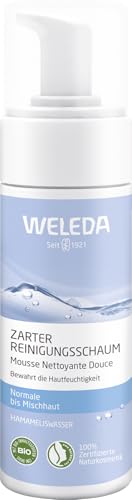 WELEDA Bio Zarter Reinigungsschaum, Naturkosmetik Gesichtsreinigung zur porentiefen Reinigung für normale und Mischhaut, Pflegeschaum gegen unreine Haut im Gesicht (1 x 150 ml)