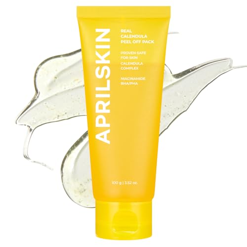 APRILSKIN Calendula Peel Off Maske vegan tierversuchsfrei Peeling beruhigend und feuchtigkeitsspendend 100 g trockene empfindliche zu Akne neigende Haut keine Sulfate und künstlichen Duft