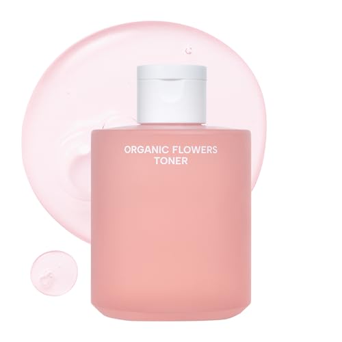 Whamisa Organic Fermented Flower Deep Rich Toner – 97,4 % biologisch, Gesichtstoner, Essenz, Damaszener-Rosenblütenöl, wasserfreie Formel, Postbiotika, feuchtigkeitsspendend, pflegend (200 ml)