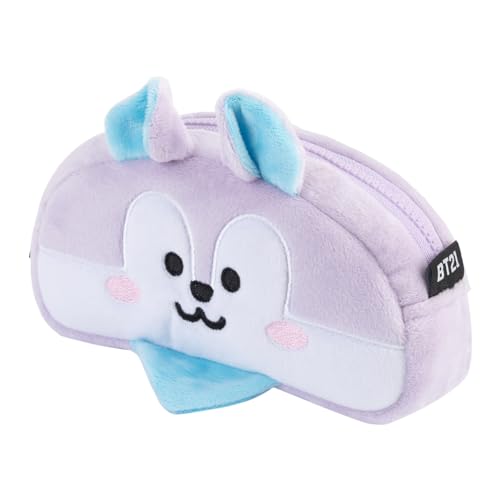 Grupo Erik Plüsch Mäppchen BT21 New Mang 1 Fach - Stift Etui Schule BTS Fanartikel - Federmäppchen Mädchen Schlampermäppchen Offizieller BT21 Merch