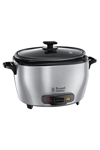 Russell Hobbs Reiskocher [XL] 5l inkl. Dampfgarer-Einsatz MaxiCook (Warmhaltefunktion, antihaftbeschichteter Gartopf, Reislöffel & Messbecher, Schongarer für Gemüse & Fisch etc) 23570-56