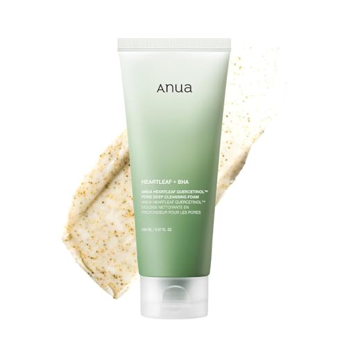 ANUA Heartleaf Quercetinol Porentiefenreinigungsschaum, Gesichtsreiniger, für doppelte Reinigung, BHA, Hyaluronsäure, Glycerin, Gesichtsreiniger, Mitesserentferner, koreanische Hautpflege,150 ml