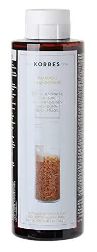 KORRES Rice Proteins und Linden Shampoo für feines Haar, silikon- und parabenfrei, 250 ml