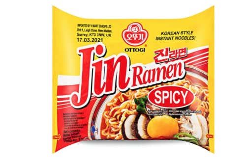 WaNaHong Ottogi Jin Ramen Würziger Geschmack, 120 g (20 Stück)