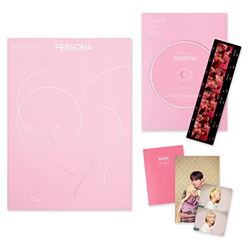 BTS - [MAP OF THE SOUL : PERSONA] (VERSION 01) Photobook + CD + Mini Book + Photocard + Postcard + Photo Film + 1 Pocket Hand Mirror + 5 Extra Photos