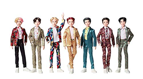 Mattel GMY42 - BTS - Bangtan Boys - Idol Puppen 30cm , Geschenkset, 7-er Pack