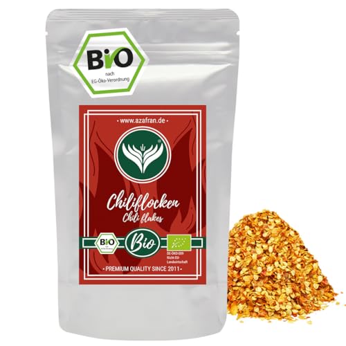 Azafran BIO Chili geschrotet - Chiliflocken scharf 250g