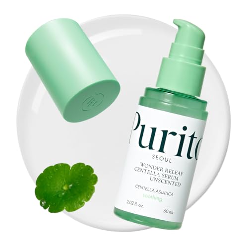 PURITO Centella Unparfümiertes Serum, Koreanisches Centella, für alle Hauttypen, Ampulle, Beruhigend, Gesichtsserum für das Gesicht, Koreanische Hautpflege, 60ml 2fl.oz