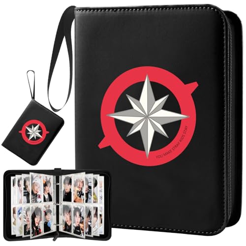 Stray Photocard Binder, SKZ Schwarz Photocards Holder, Stray Sammelkarten Album 400 Taschen, Kpop Merch Geschenke für STAY