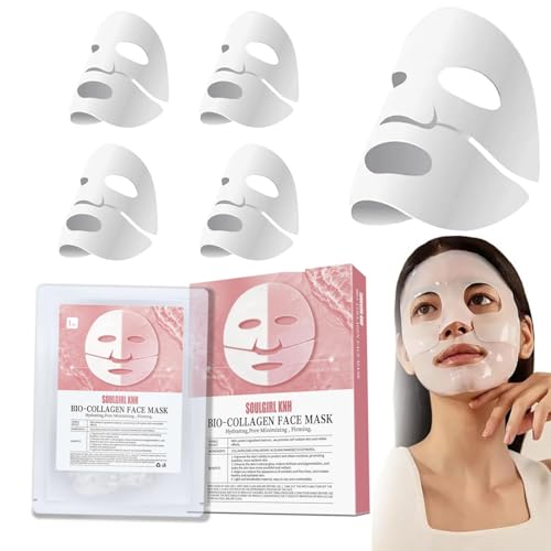 Korean Bio-Collagen Real Deep Mask, Hydrating Collagen Mask Overnight, Anti-aging Kollagen Gesichtsmaske, Collagen Reverse Film Volume Peel off Mask,Lösliche Kollagen-Ergänzungsfolie Gesichtsmaske (5)