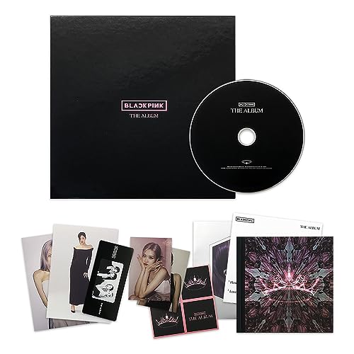 BLACKPINK - [THE ALBUM] (VERSION #3) Hardcover Photobook + Postcard Set + Credits Sheet + Lyrics Booklet + Photocard + Postcard + Sticker + Mounted Photocard + CD + 2 Pin Badges + 4 Extra Photocards