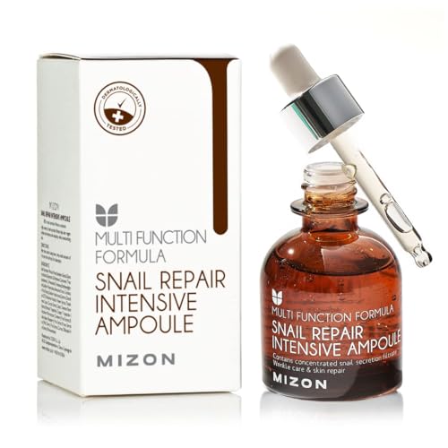 [MIZON] SNAIL INTENSIVE AMPOULE (30ml) Koreanische Hautpflege - Hochkonzentriertes Schneckensekret für Hydration - Anti-Aging und Strahlende Haut