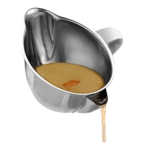EGOERA® SUS304 Edelstahl Fettabscheider Kanne/ölabscheider/Suppe Sieb Soße Schüssel mit Griff