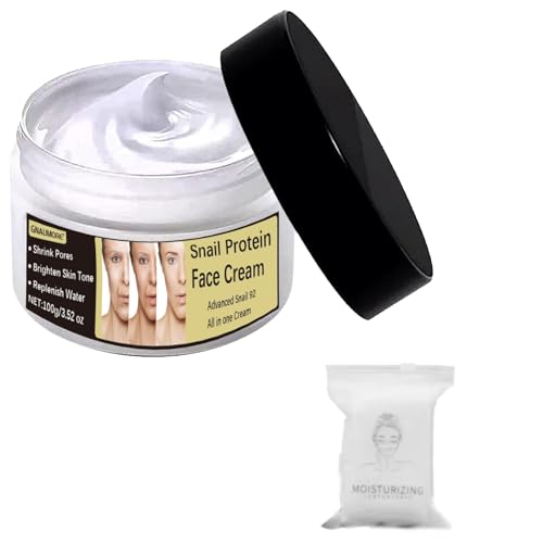 Schneckenschleim-Kollagen Straffende Creme,Advanced Snail 92 All in One Creme,Schneckencreme für Gesicht Feuchtigkeitspflege,Schneckensekret Feuchtigkeitscremes,Kommt mit Make-up Baumwolle 100g