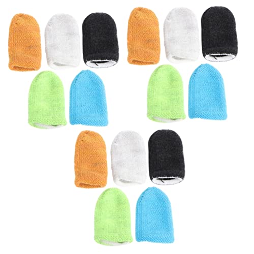 Angoily 15 Stk Finger abdecken Latexfinger gummierte Fingerkuppe protect schutzzelt Reinigungshandschuhe Lebensmittelhandschuhe schweißfeste Wildfingerhüllen Spielfingerabdeckung