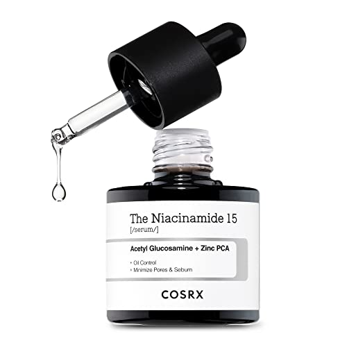 COSRX Niacinamide 15% Gesichtsserum, Verkleinert vergrößerte Poren, Beruhigt Rötungen, Korrigierende Behandlung von Verfärbungen, 20 ml, Nicht an Tieren getestet, Korean Skincare