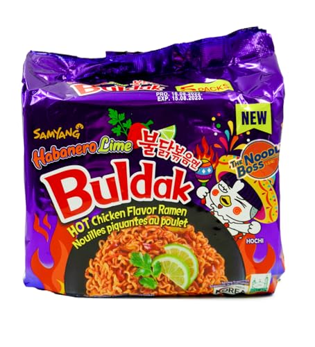 SAMYANG | Nudeln Habanero Chicken Hot 5x140g Ramen | NEU | Fertignudeln Instant Fire Noodles | sehr scharf | Ramyun Halal