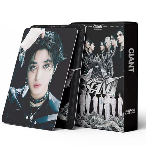 EIROVYA 55 PCS SK Fotokarten Album Fotokarten Kpop Geschenk Lomo Karten Merch für Jungen und Mädchen für streunende Kinder Merch für streunende Kinder Jungen und Mädchen (GIANT)