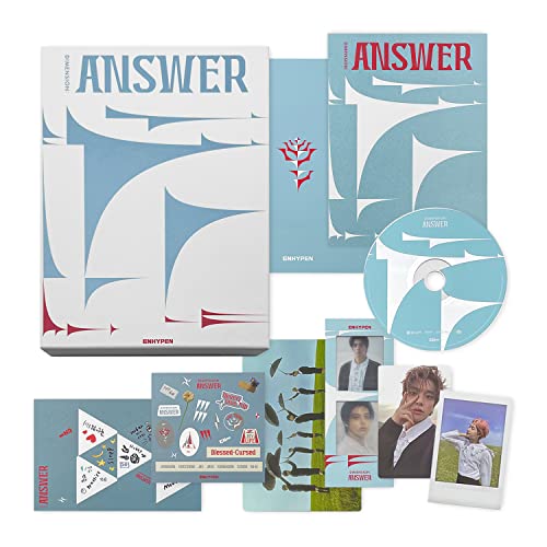 ENHYPEN The 1st Album Repackage - [DIMENSION:ANSWER] (YET Ver.) Book Case+Photo Book+Lyric Book+Holder+CD-R+Photo Stand+Photo Card-A&B+Paper Dice+Sticker+Photo Bookmark