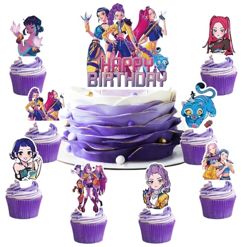 25 Cupcake Toppers,Happy Birthday Cake Topper,Cartoon Tortendeko Geburtstag, Geburtstagskuchen Deko für Geburtstagsfeiern,Baby Shower und Hochzeit