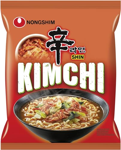 Nong Shim Instantnudeln Kimchi Ramyun – Koreanische Ramen Suppe - schnelle Zubereitung – 6er Vorteilspack à 120g