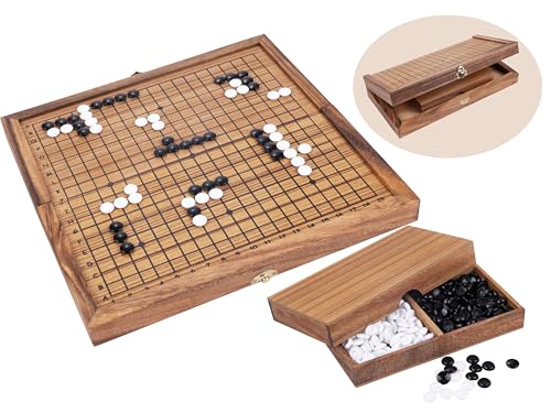 Engelhart – 350360- Go-Spiel aus Holz – Gesellschaftsspiel – Denk- und Strategiespiel – Ökologisches Holzspiel – ab 8 Jahren – 31 x 31 x 2,5 cm