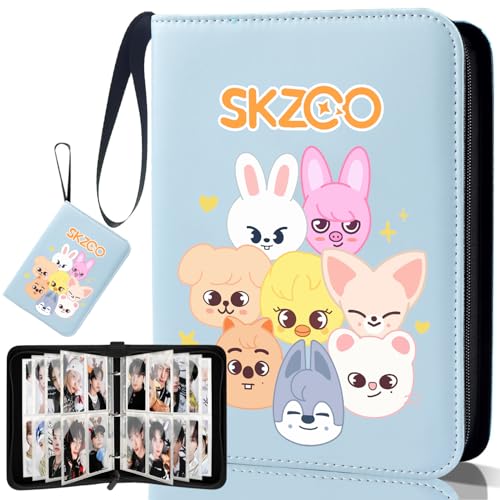 Stray Photocard Binder, SKZ Skzoo Süße Cartoon Photocards Holder, Stray Sammelkarten Album 400 Taschen, Kpop Merch Geschenke für STAY