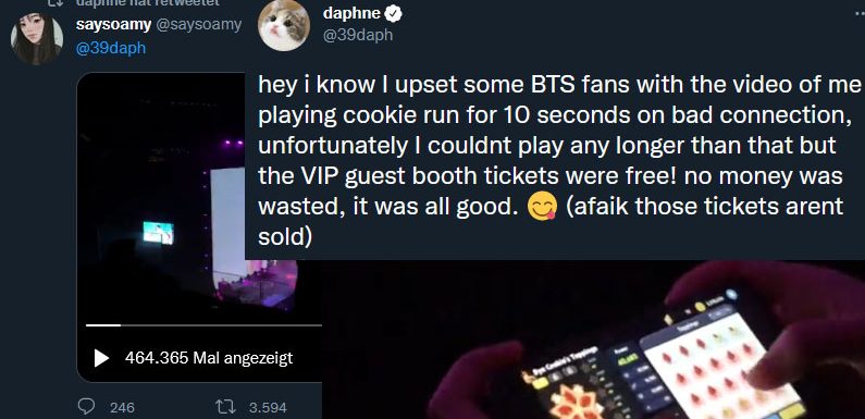 Gamingstreamerin 39daph erzürnt ARMYs, weil sie beim BTS Konzert spielt