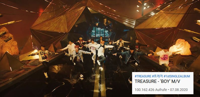 Shortnews: TREASURE’s „BOY“ hat als ihr erstes Musikvideo 100 Mio. Views geknackt