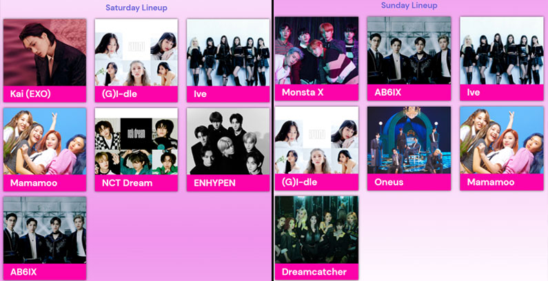 KPOP-Flex-finales-Lineup